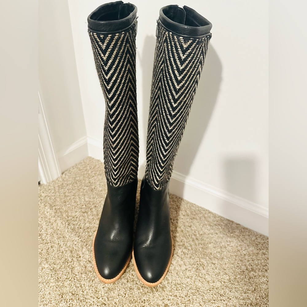 Beautiful Loeffler Randall Made in Spain leather & Aztec boots